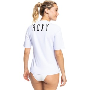 2023 Roxy Womens Enjoy Waves Short Sleeve Rash Vest ERJWR03549 - Bright White
